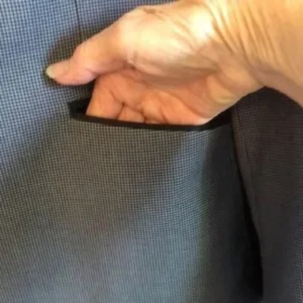 H&M Light Gray Men's Blazer with Black Trim - Picture 7 of 16